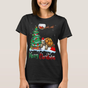 Tortoise Wearing Weihnachtsmannmütze Weihnachten - T-Shirt
