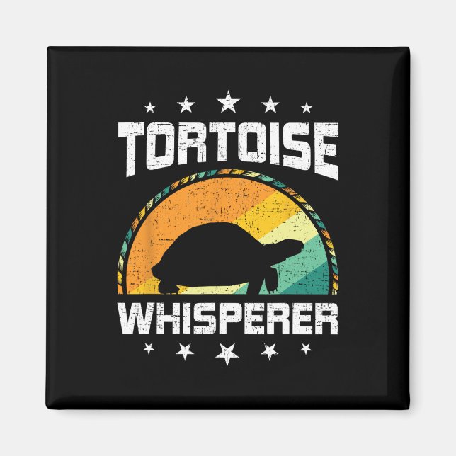Tortoise Whisperer Fischen Aquarium Tank Magnet (Vorne)