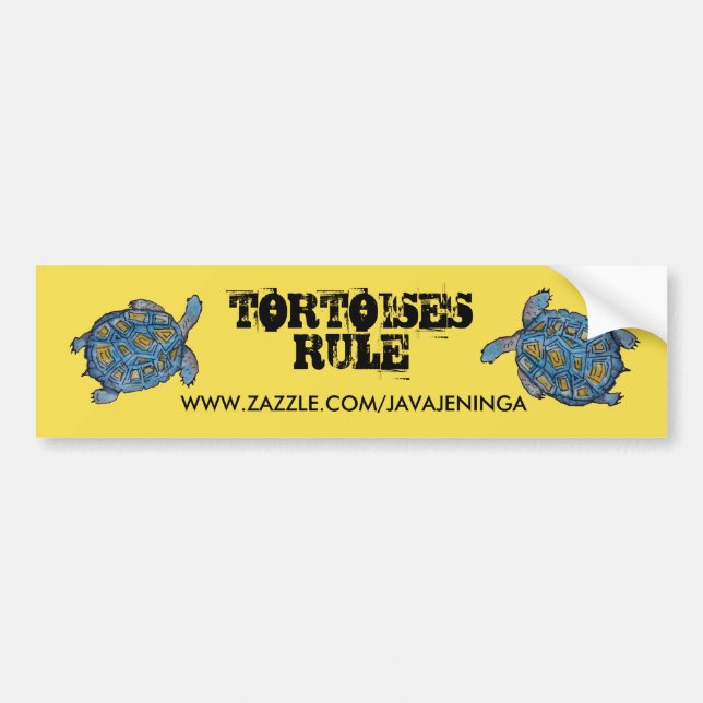 Tortoises Rule Autoaufkleber (Vorne)