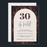 Tortoiseshell Arch Wild 30. Geburtstag Einladung<br><div class="desc">Kann vollständig auf Ihre Anzüge angepasst werden.
© Gorjo Designs. Made für Sie über die Zazzle Plattform. 

// Benötigen Sie Hilfe bei der Anpassung Ihres Designs? Got andere Ideen? Kontaktieren Sie mich (Zoe) direkt.</div>