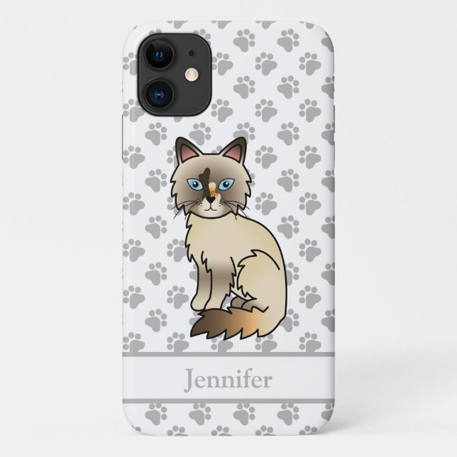 Tortoiseshell Birman / Ragdoll Niedliche Katze & N Case-Mate iPhone Hülle (Rückseite)