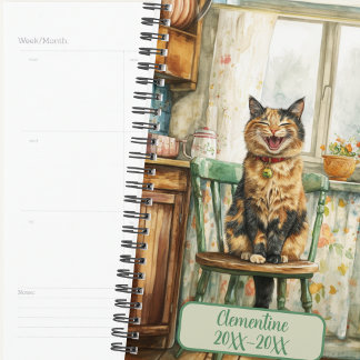 Tortoiseshell Cat Undated Appointment Book Diary Planer