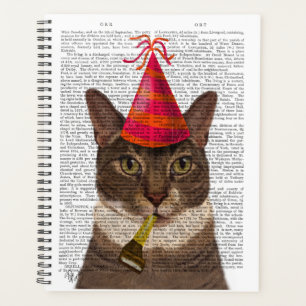 Tortoiseshell Chat mit Party Hat Planer