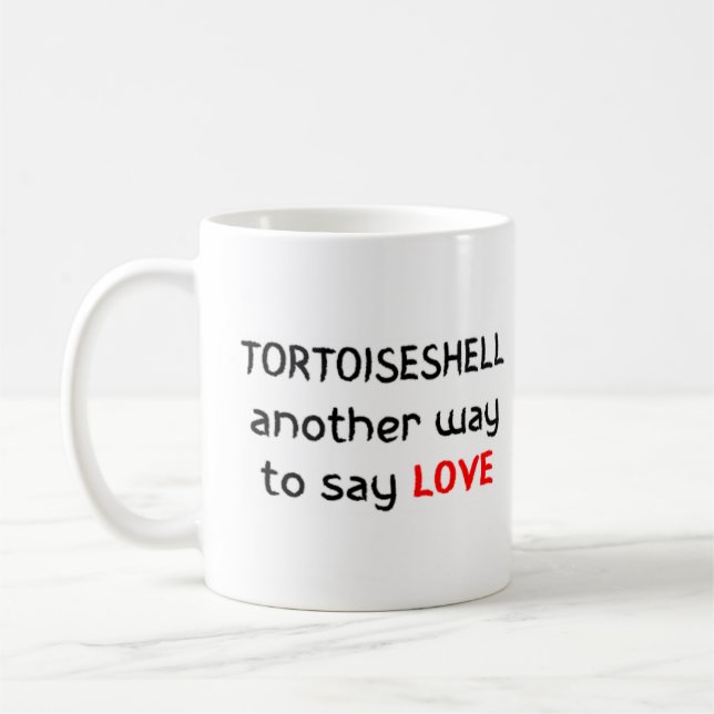 Tortoiseshell-Liebe Kaffeetasse (Links)