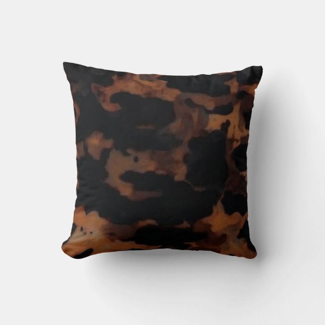 Tortoiseshell Nahtloses Muster, Chic TortoiseShell Kissen (Vorderseite)