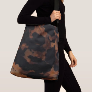 Tortoiseshell Nahtloses Muster, Chic TortoiseShell Tragetaschen Mit Langen Trägern