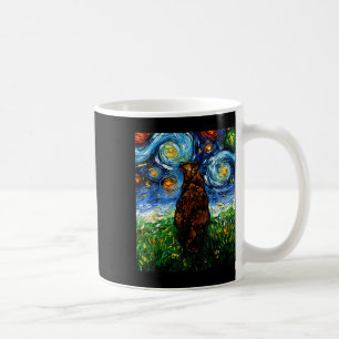Tortoiseshell Tortie Starry Night Kitty Cat Art vo Kaffeetasse