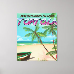 Tortola Britische Jungferninseln Reiseplakat Leinwanddruck