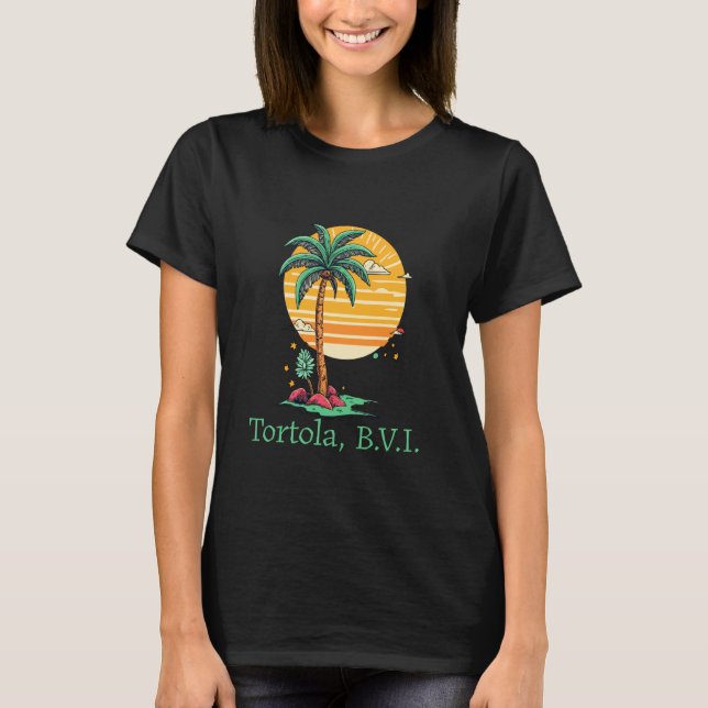 Tortola BVI B.V.I Britische Jungfrau Inseln Souven T-Shirt (Vorderseite)