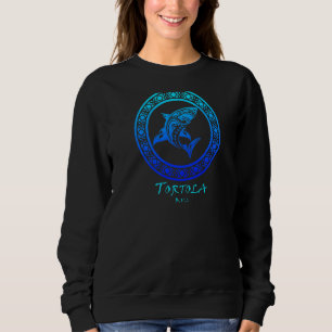 Tortola Bvi Vintag Tribal Shark Vacation Sweatshirt
