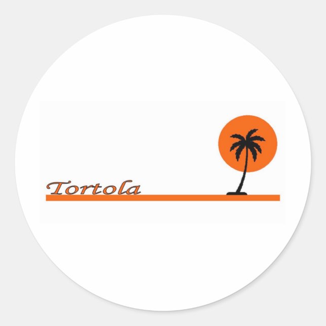 Tortola Runder Aufkleber (Vorderseite)