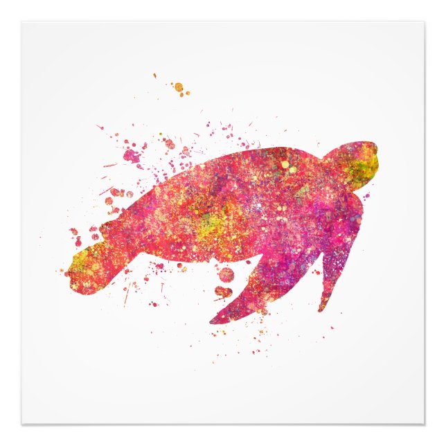 Tortue de Mer Ocean Mer Vie Marine Nature Fotodruck (Vorne)