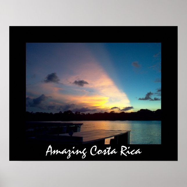 Tortuguero Sunset - Phantastisch Costa Rica Poster (Vorne)