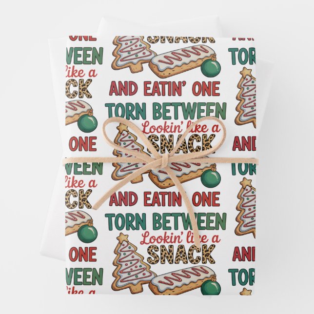 Tortur zwischen dem Aussehen wie eine Snack und de Geschenkpapier Set (Beispiel)