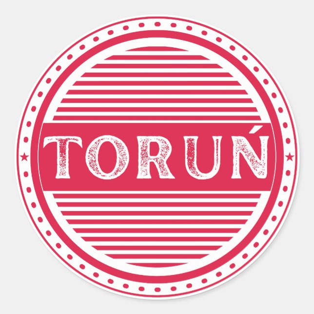 Toruń City Pride Emblem – Polish Identity Runder Aufkleber (Vorderseite)