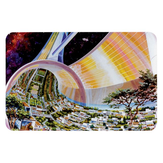 Torus Raumstation Habitat Colony Artist Concept Magnet (Horizontal)