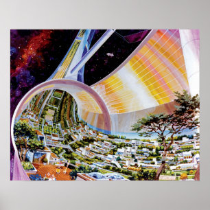 Torus-Weltraumstations-Habitatkolonie - Künstler K Poster