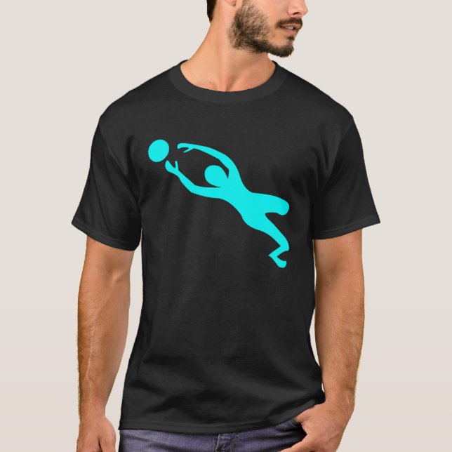 Torwart - Cyan T-Shirt (Vorderseite)