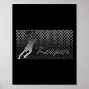 Torwart-Fußball-Torhüter-Netz-Design Poster