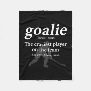 Torwart lustige Definition Torhüter Hockeyliebhabe Fleecedecke