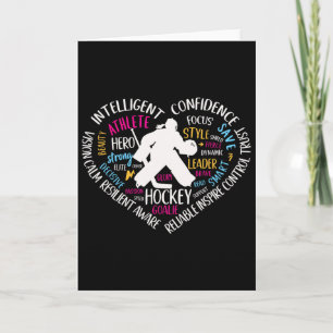 Torwart Mädchen Hockey Liebe Herz Für Teenager Fra Karte
