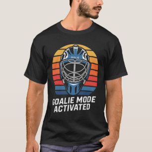 Torwart-Modus aktiviert Hockey-Torwartmaske T-Shirt