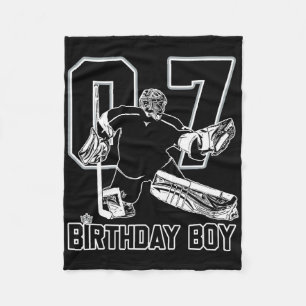 Torwart Nr. 7 Eishockey Alles Gute zum 7. Geburtst Fleecedecke