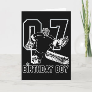 Torwart Nr. 7 Eishockey Alles Gute zum 7. Geburtst Karte