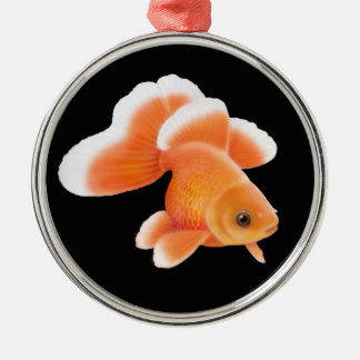 Tosakin Fantail-Goldfisch-Verzierung Silbernes Ornament