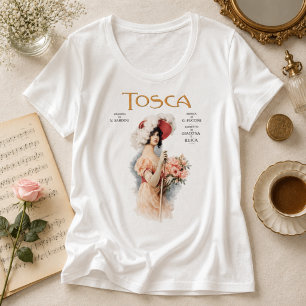 Tosca-Oper Vintage - Puccini-Opernposter-Design Große Größe T-Shirt