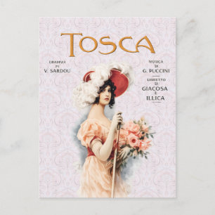Tosca-Oper Vintage - Puccini-Opernposter-Design Postkarte