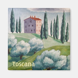 Toscana Magnet/Haus auf dem Hügel/Sonniges Italien Magnet