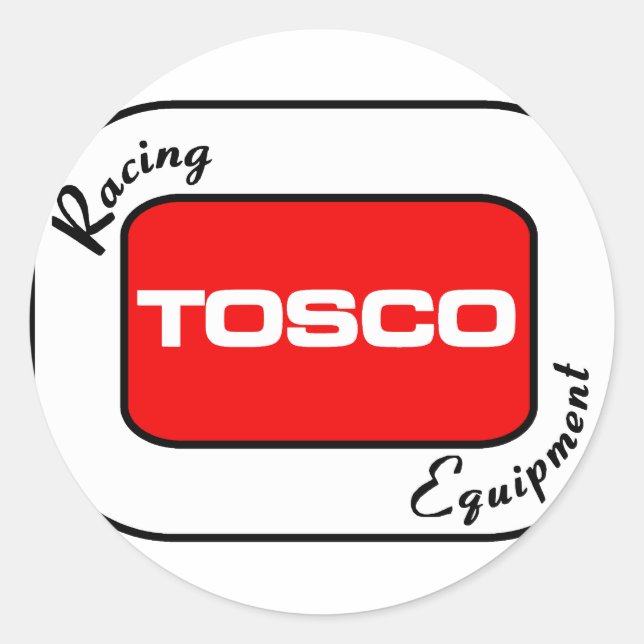 TOSCO Racing Equipment Runder Aufkleber (Vorderseite)