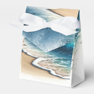 Tosende Ozeanwellen Küstenstrandhochzeit Geschenkschachtel