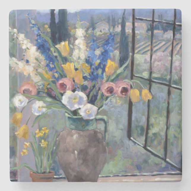 Toskana-Abhang II Steinuntersetzer (Vorderseite)