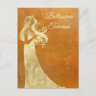 *~* Toskana Bellissima Toscana Italienische Sprach Postkarte