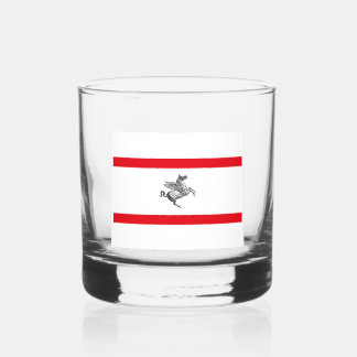 Toskana-Flagge (italienische Region) Whiskyglas