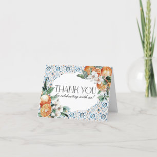 Toskana Fliese Zitrone Orange Italien Dankeskarten Dankeskarte