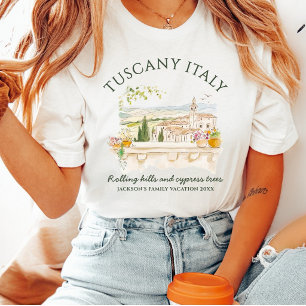 Toskana Florenz Italien benutzerdefinierte Zypress T-Shirt
