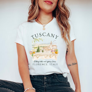 Toskana Florenz Italien - Zypressen T-Shirt