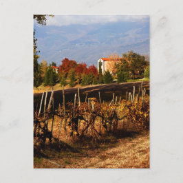 Toskana Herbstlandschaft Postkarte