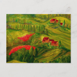 Toskana in der Morgendämmerung Postkarte