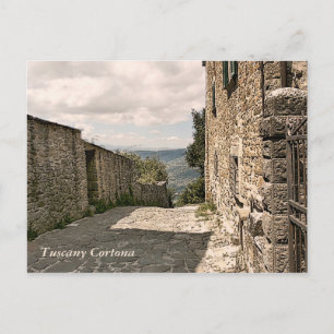 Toskana. Italien. Cortona Postkarte