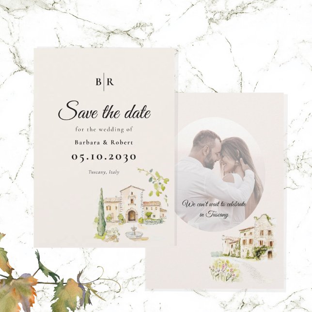 Toskana Italien Hochzeit im Ausland Save The Date (Von Creator hochgeladen)