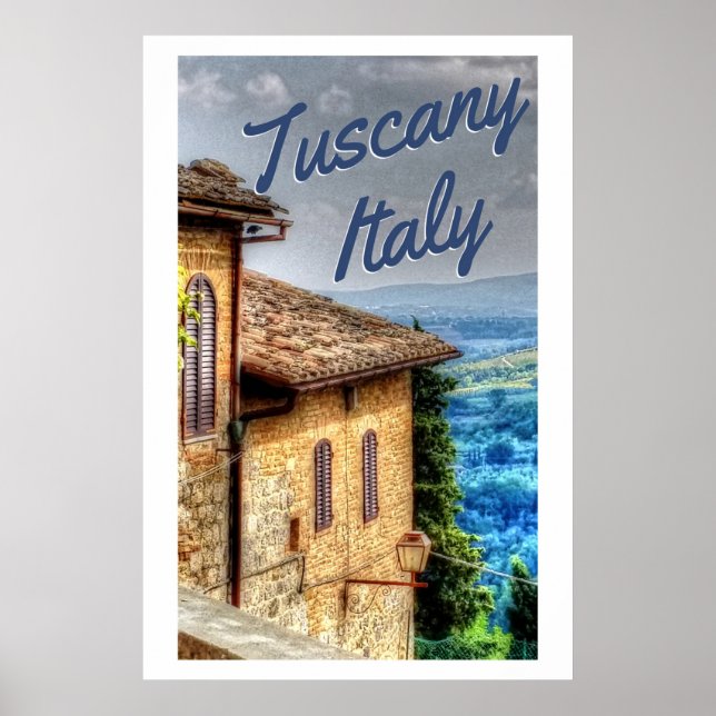 Toskana Italien Italienische Toskana Villa Reisen Poster (Vorne)