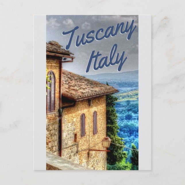 Toskana Italien Italienische Toskana Villa Reisen Postkarte (Vorderseite)