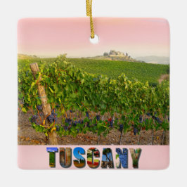 Toskana Italien Italienischer Weingarten Rosa Weih Keramikornament