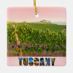 Toskana Italien Italienischer Weingarten Rosa Weih Keramikornament