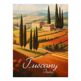 Toskana Italien Landschafft Reiseposter Poster
