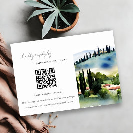 Toskana Italien Landschaft Hochzeit QR Code UAWG Begleitkarte